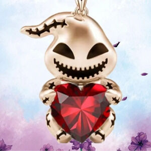 NWT Adorable Gold Oogie Boogie with Red Heart Adjustable Valentines Ne…